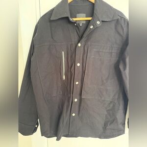Men's Black Button Down Jacket